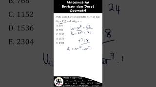 Matematika  Barisan dan Deret Geometri matematika aljabar numerik kemampuannumerik [upl. by Suirrad]