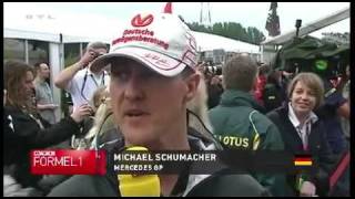 2011 GP von Kanada  Interview mit Michael Schumacher und Sebastian Vettel [upl. by Llabmik514]