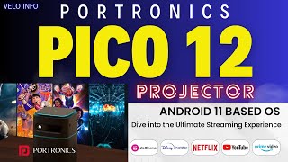 Portronics Pico 12 Projector New Update projector Netflix projectorband androidprojector pico [upl. by Wilscam61]