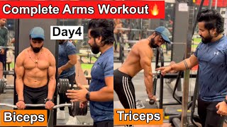 Plateau Bursting Arms Workout Complete Biceps N Triceps WorkoutDay4 Fat To Shredd [upl. by Senhauser591]