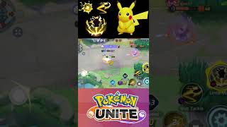 Pikachu kills all eevees in the unite move 😱💪 shorts pokemonunite [upl. by Eiznek]