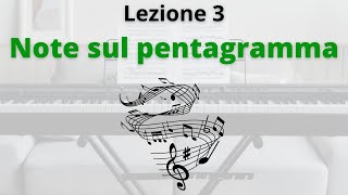 Come leggere le note musicali 3 Note sul pentagramma [upl. by Joktan]