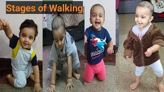 Stages of walking My 10month baby learning walkingmiggi baby [upl. by Nwahsan114]