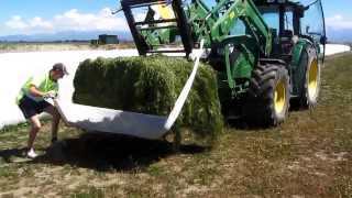 Continuous Wrapping of Square Bales [upl. by Rammaj]