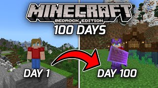 I Survived 100 Days in Minecraft Bedrock Edition [upl. by Saoj21]