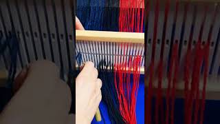 Sleying the reed with some awesome color fiberarts weaving color weaving shorts [upl. by Ileek489]