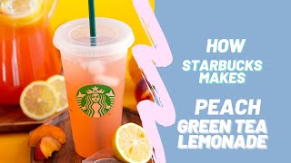 EVERY STARBUCKS DRINK EVER Peach Green tea lemonade 🍑 🍵 🍋 [upl. by Kim]