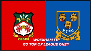 WREXHAM AFC v SHREWSBURY TOWN Sees Wrexham go TOP OF LEAGUE ONE [upl. by Sordnaxela305]