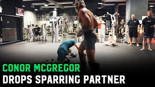 Conor McGregor drops sparring partner ahead of UFC return [upl. by Katerine]