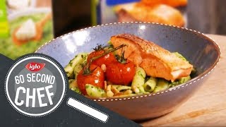 Pasta met zalm en spinazie  60 Second Chef 2 [upl. by Aihsekel]