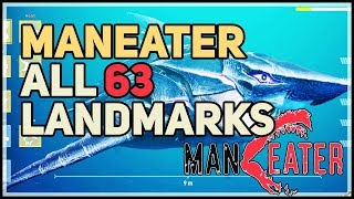 All 63 Landmark Locations Maneater [upl. by Oicnerolf]