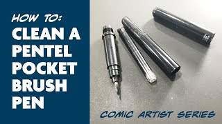 SHORT Version how to clean the Pentel Brush Pen [upl. by Lourie]