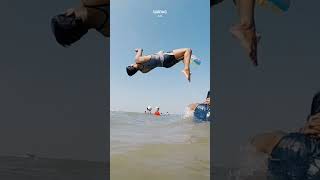 Backflipping into Paradise 🌴  Epic Beach Adventure travel shorts summer [upl. by Gosselin906]