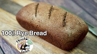 My attempt on baking 100 Rye bread at home [upl. by Attelrak]