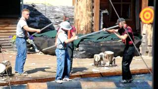 The Great Alaskan Lumberjack show  Ketchikan Alaska HD video [upl. by Airelav756]