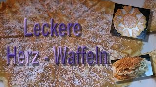 ☆ ☆ ☆ Leckere HERZ WAFFELN ☆ ☆ ☆ schnell selber machen DIY [upl. by Sutsugua807]