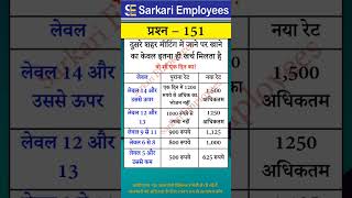 Govt Rules Question Series  151 Govt Employee Dearness Allowance [upl. by Nevarc]