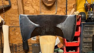 Making a battle axe with a modern head [upl. by Joli252]