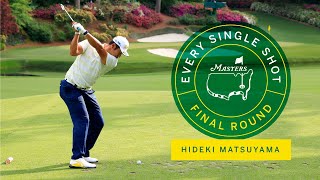 Every Shot From Hideki Matsuyamas Final Round  The Masters [upl. by Owades]