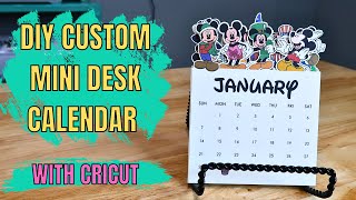 Custom DIY mini stackable Desk Calendar with Cricut [upl. by Nire]