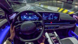 The New 2023 Hyundai IONIQ 6 Long Range RWD POV Night Drive [upl. by Yerfdog]