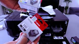 How To Setup Ink Cartridges In CANON PIXMA MG3600 3650 3620 All In One Printer [upl. by Tyree]