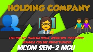 Holding Company AccountsMCOM Sem 2 [upl. by Nilyaj]