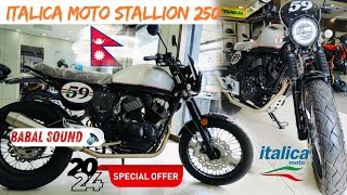 Nepal’s Affordable Cafe Racer Italica Moto Stallion 250  Review  Price  NOMAD NEPALI 🇳🇵🇳🇵 [upl. by Madonna]