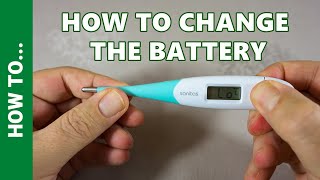 How to REMOVE AND CHANGE THE BATTERY on a DIGITAL THERMOMETER [upl. by Eeluj]