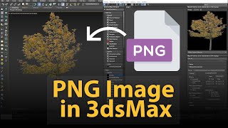 How to create transparent material from PNG image in 3dsMax [upl. by Korenblat838]