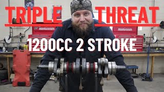 Custom 3 Cylinder crankshaft build Triple Threat 1200cc Part 1 [upl. by Anaz]