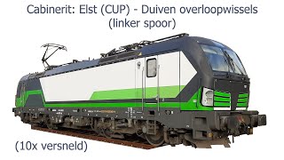 Cab ride train Elst near CUP  Duiven overloopwissels left track 20220109 speed 10x [upl. by Eerazed520]