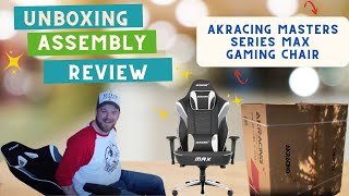 AKRacing Masters Series Max Gaming Chair Unboxing Assembly amp Review [upl. by Angelika]