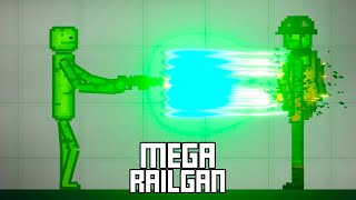 MEGA RAILGUN TEST  Melon Playground [upl. by Fisken]