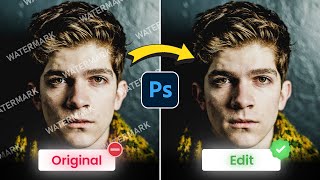 How to Remove WATERMARKS From Any Photo Using Photoshop [upl. by Ddot]