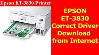 Epson ET3830 Printer Drivers Download from Internet Correct Printer Drivers for Epson ET3830 [upl. by Tawnya]