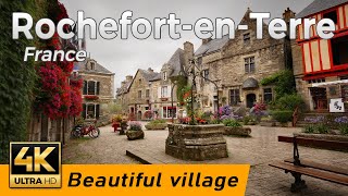 RochefortenTerre France  Walking Tour 4K UHD amp 60fps [upl. by Anirbas297]