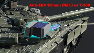 Leopard 2A6 vs T90A welded turret  NERA Armor Penetration Simulation [upl. by Ferris922]