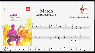 March  ABRSM Guitar 1  Fernando Sor [upl. by Auj686]