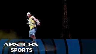 WATCH Rafael Nadals image projected near Eiffel Tower  ABSCBN Sports [upl. by Linda]