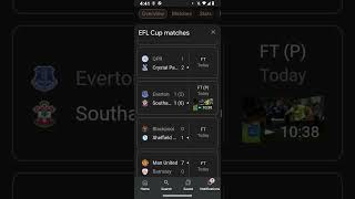 EFL Cup Football Scores eflcup [upl. by Yrannav]