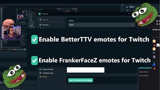 How to enable BTTV amp FrankerFaceZ emotes in Streamlabs OBS [upl. by Keemahs]