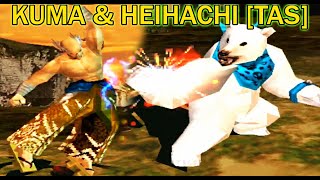 TAS Kuma \ Heihachi Gameplay  Tekken Tag Tournament Remake Requested [upl. by Rafaelita]