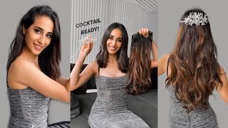 Get Sangeeth Ready With Us  Hair Extensions For Short Hair  Blend Hair Extensions Like A Pro [upl. by Yrnehnhoj]