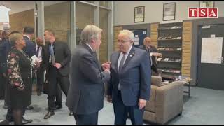 VIDEO Sommet de lUA  Lamamra rencontre le SG de lONU [upl. by Olnek]