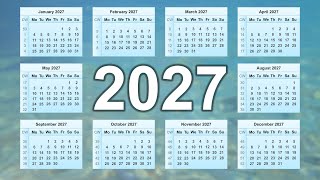 Calendar 2027 [upl. by Aihsrop647]