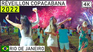 🇧🇷 Rio de Janeiro New Year 2022 Celebration  Revéillon de Copacabana Brazil 【4K】 [upl. by Idham]