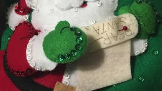 Bucilla Letters to Santa Felt Stocking Kit Video 3 [upl. by Philbrook]