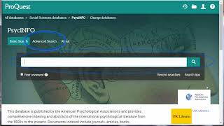 Basic Searching in PsycINFO [upl. by Rofotsirk]