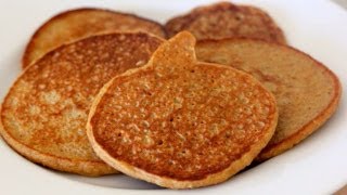 High Protein Pumpkin Pancakes  Clean amp Delicious [upl. by Nallak]